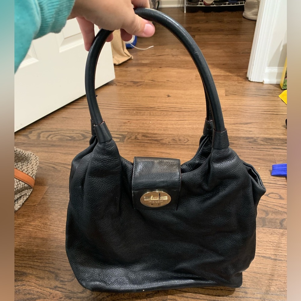 Kate Spade black leather shoulder bag